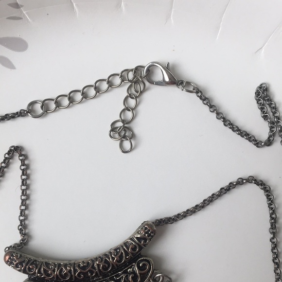 Forever 21 Long Silver Charm Necklace - Picture 3 of 5